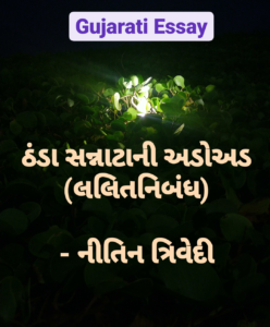 Gujarati Essay by nitin trivedi Gujarati Language literature