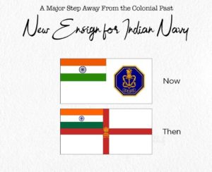Indian Navy INS Vikrant New Navy Flag Shivaji History